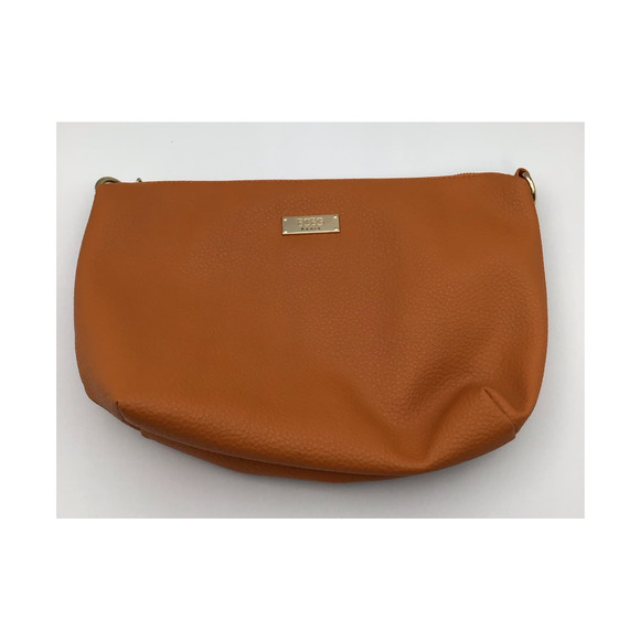 BCBG Paris Hobo Purse Bag Pebble Polyurethane Leather Orange - Picture 9 of 13